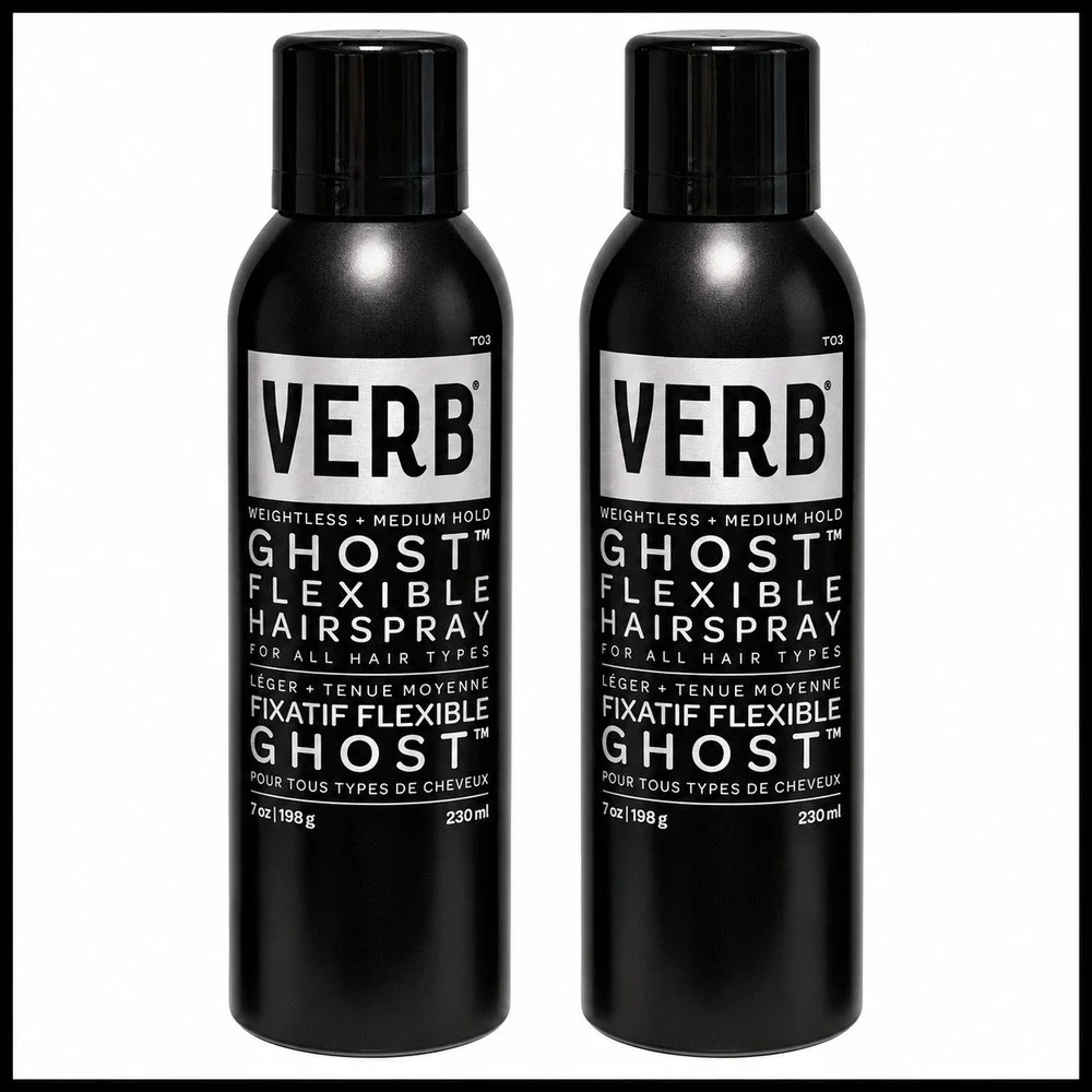 Verb Ghost Flexible Hairspray Weightless Medium Hold 7oz Set of 2